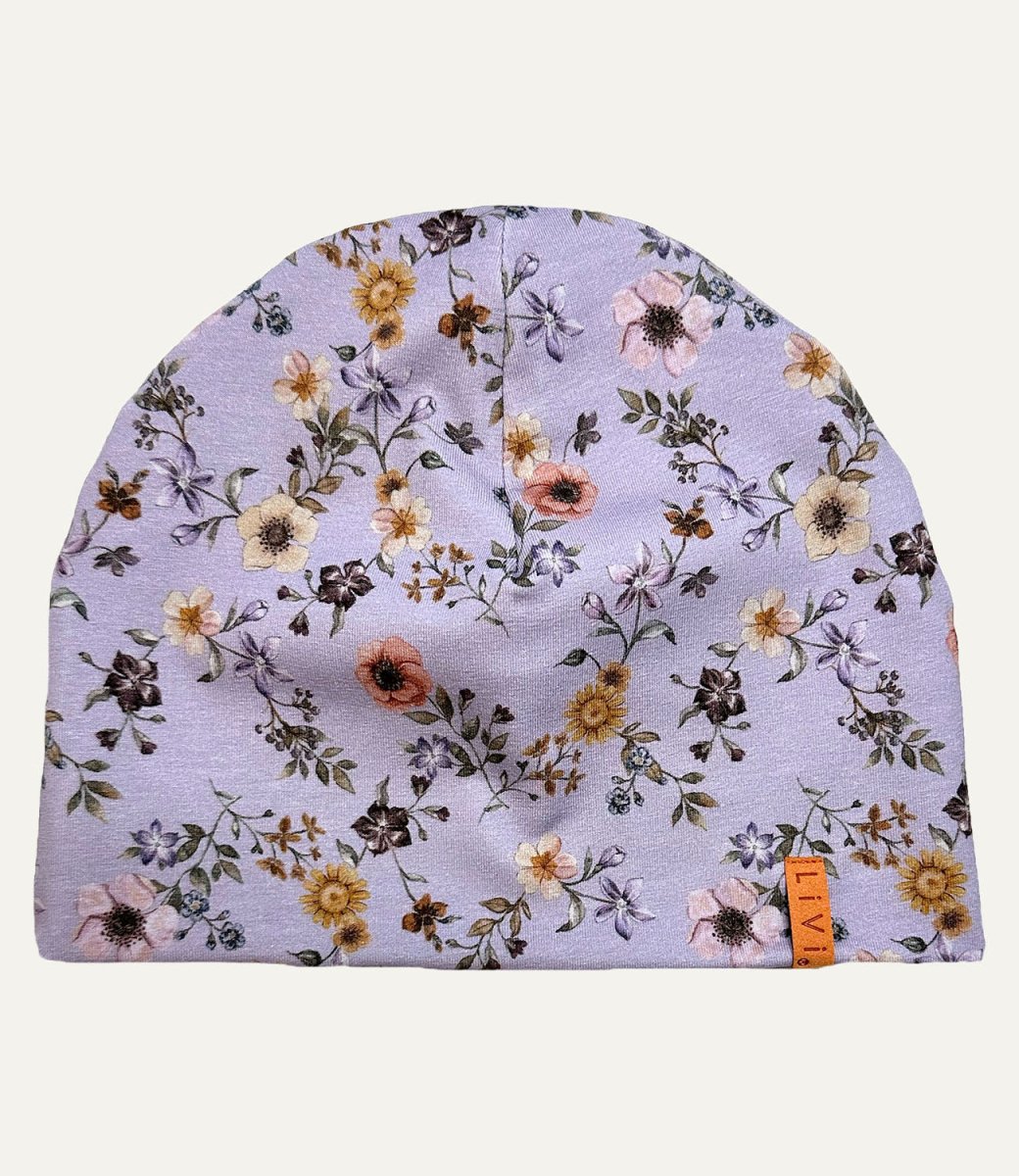 BEANIE FLOWER PURPLE