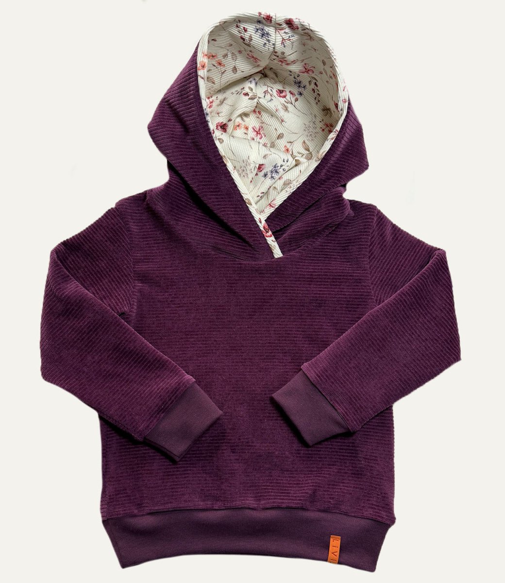 HOODIE NICKYCORD PURPLE FLOWER