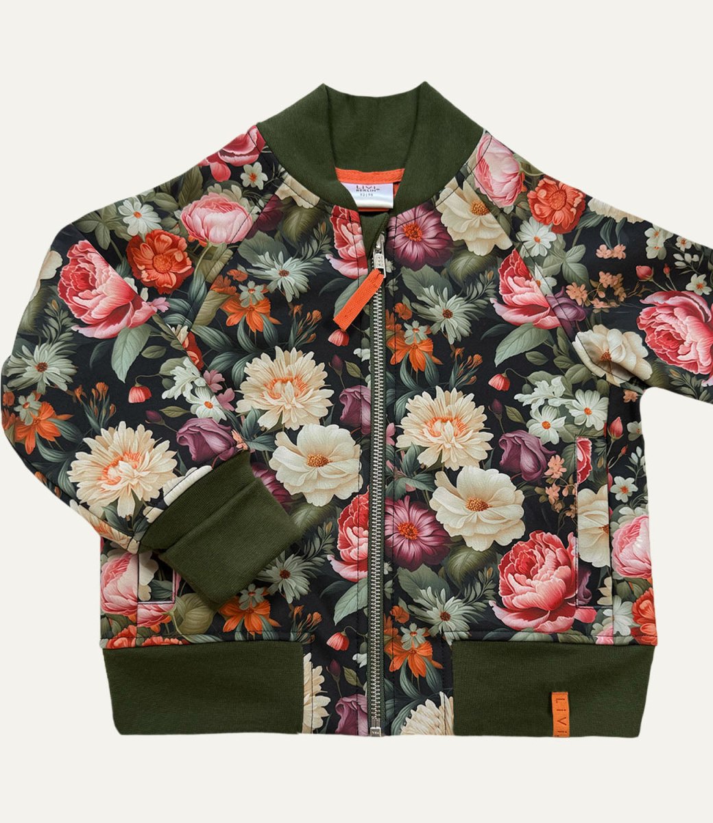 BOMBERJACKE AUS SOFTSHELL FLOWER