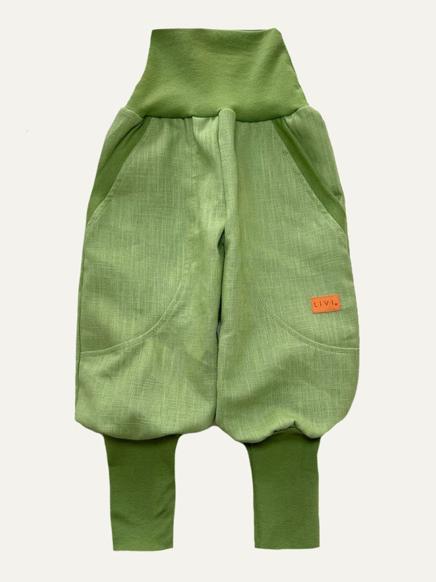 JOGGER AUS LEINEN SPRINGGREEN