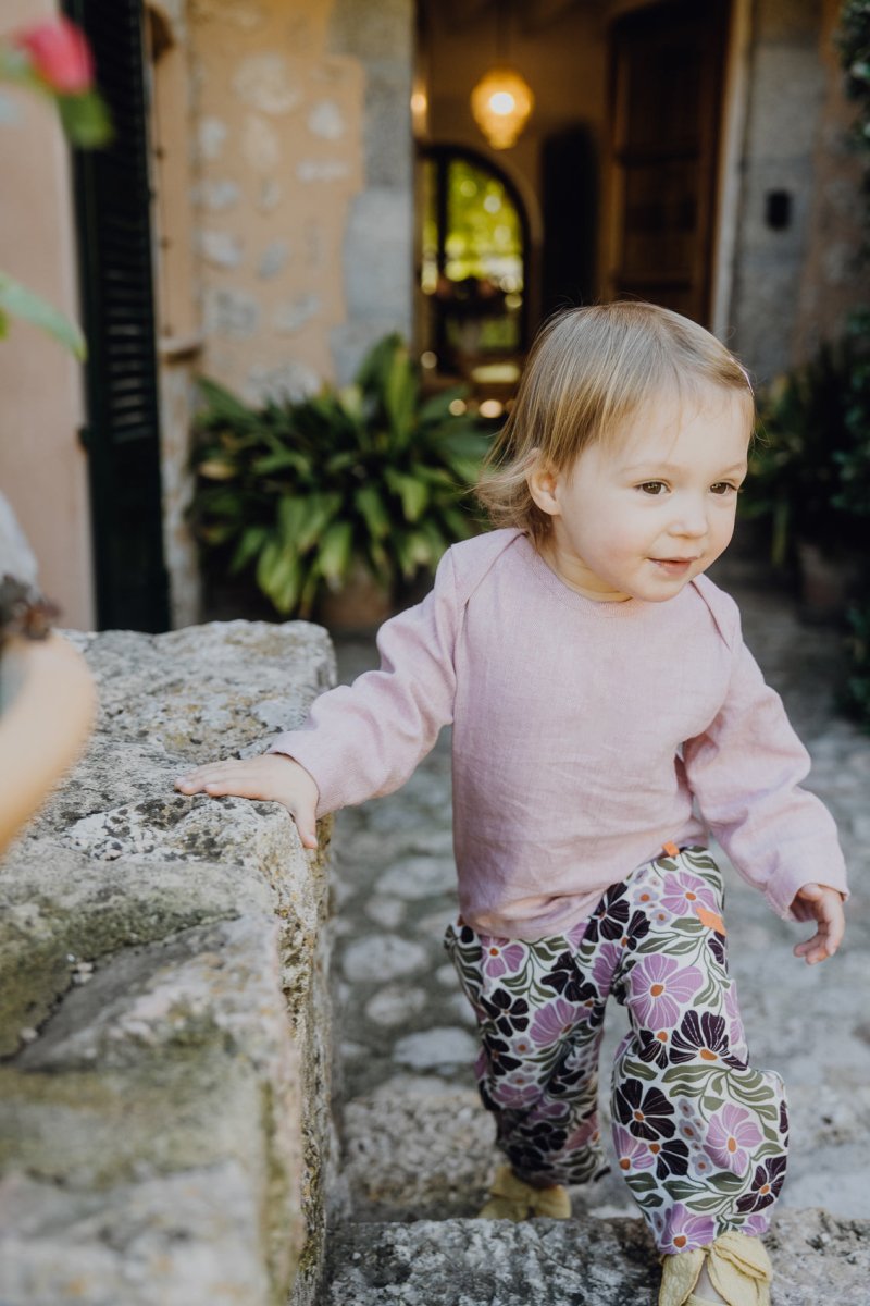 LEINENHEMD FISCHGRÄT ROSA