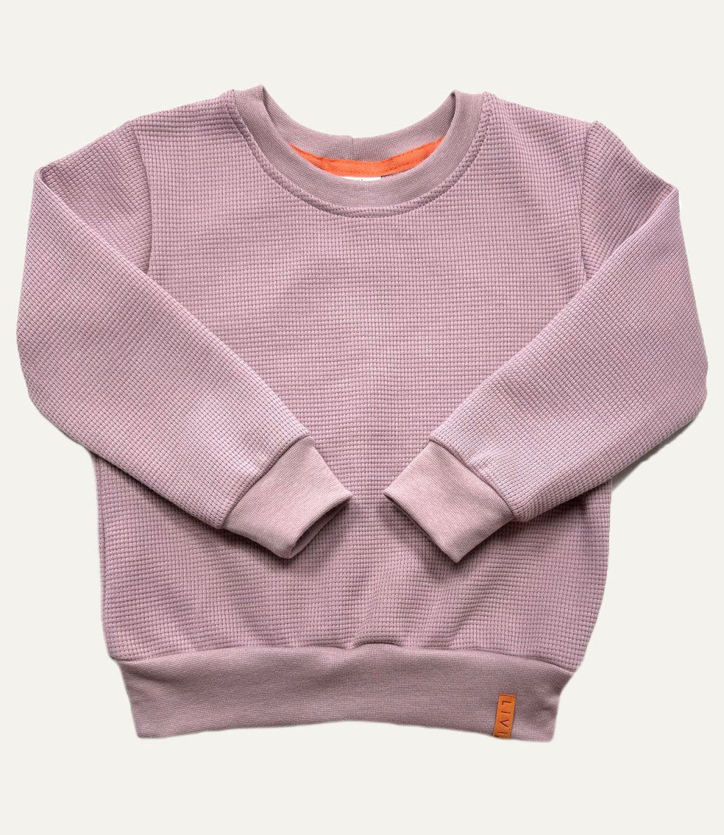 SWEATER WAFFELJERSEY ROSE