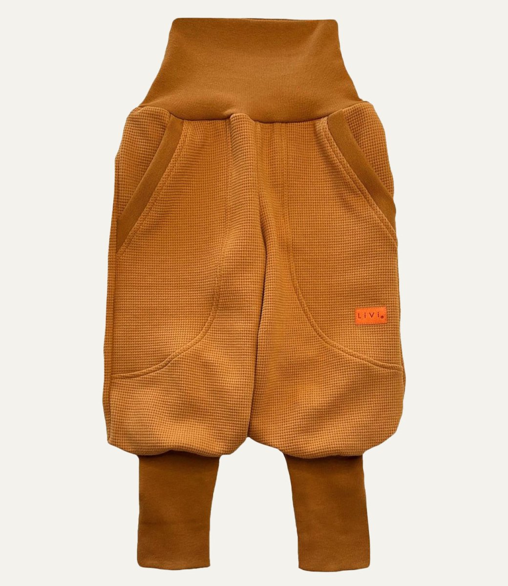 JOGGER WAFFELJERSEY CAMEL