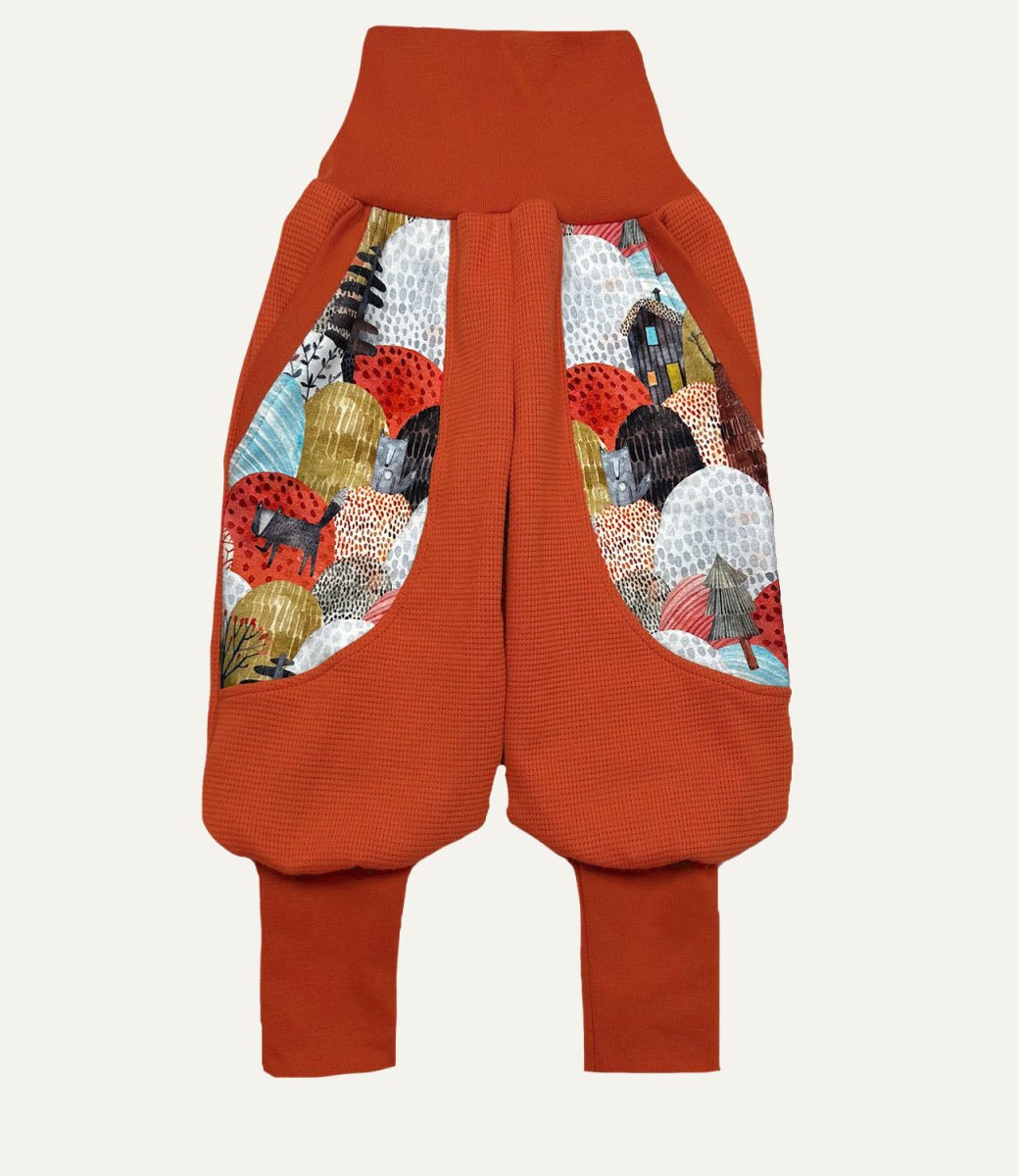 JOGGER WAFFELJERSEY WOOD ROST