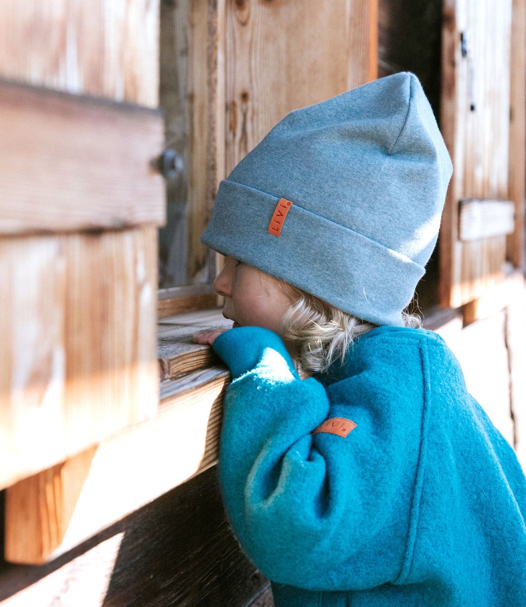 RIB BEANIE ICE BLUE