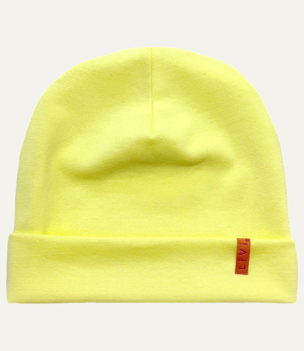 RIB BEANIE BUTTERGELB