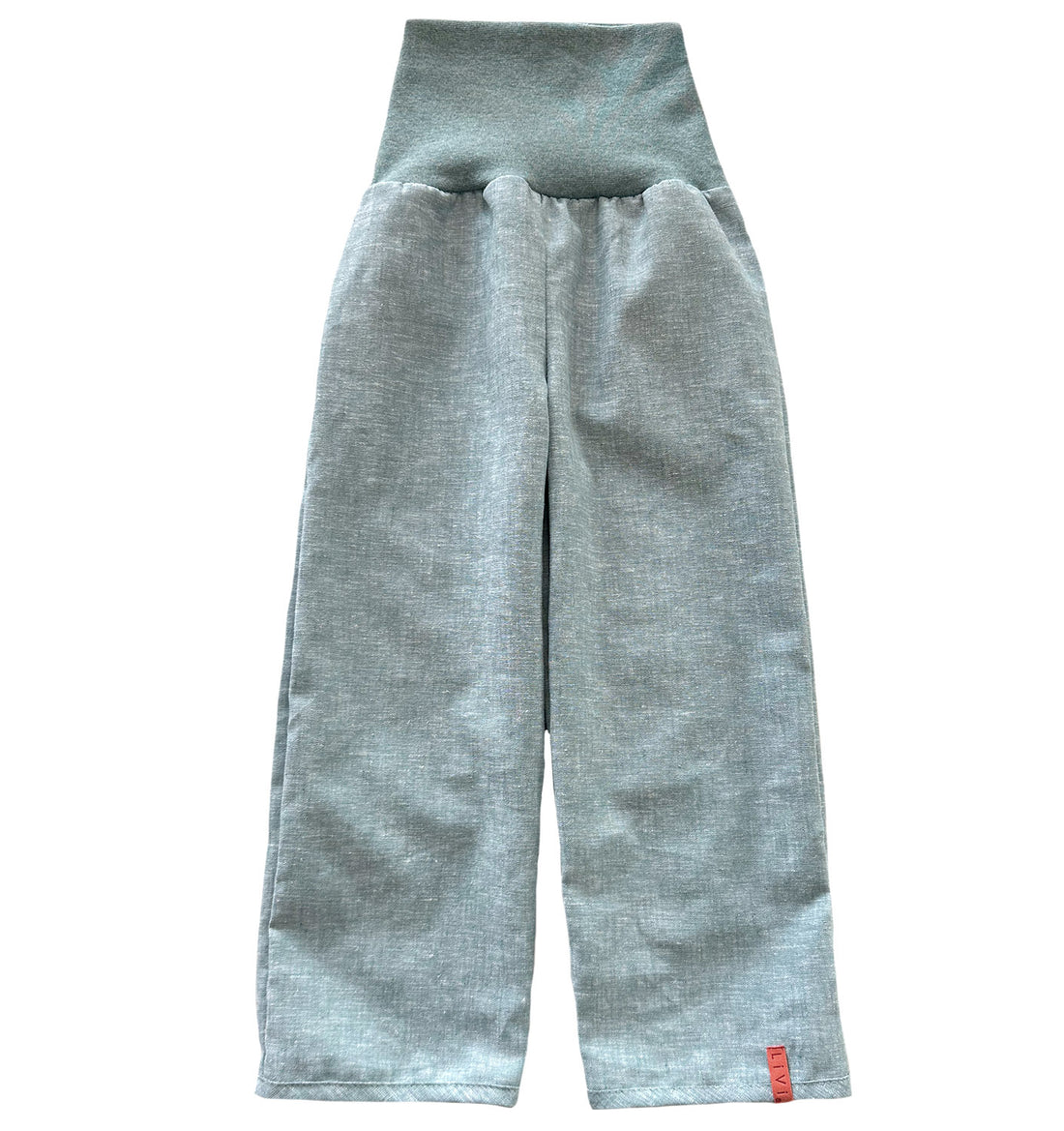 LEINENHOSE GREEN MIT BÜNDCHEN