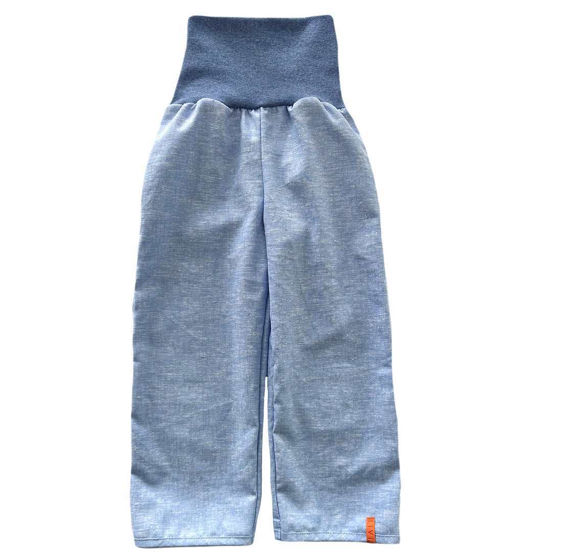 LEINENHOSE JEANS MIT BÜNDCHEN