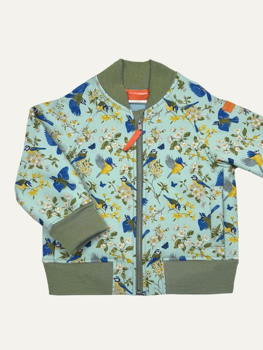BOMBERJACKE AUS SOFTSHELL BIRD MINT GREEN