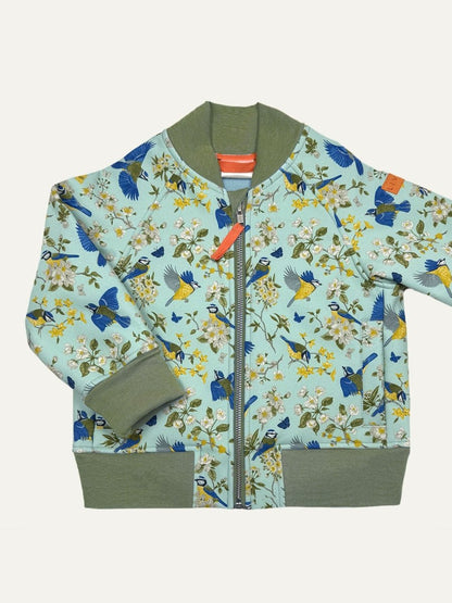 BOMBERJACKE AUS SOFTSHELL BIRD MINT GREEN