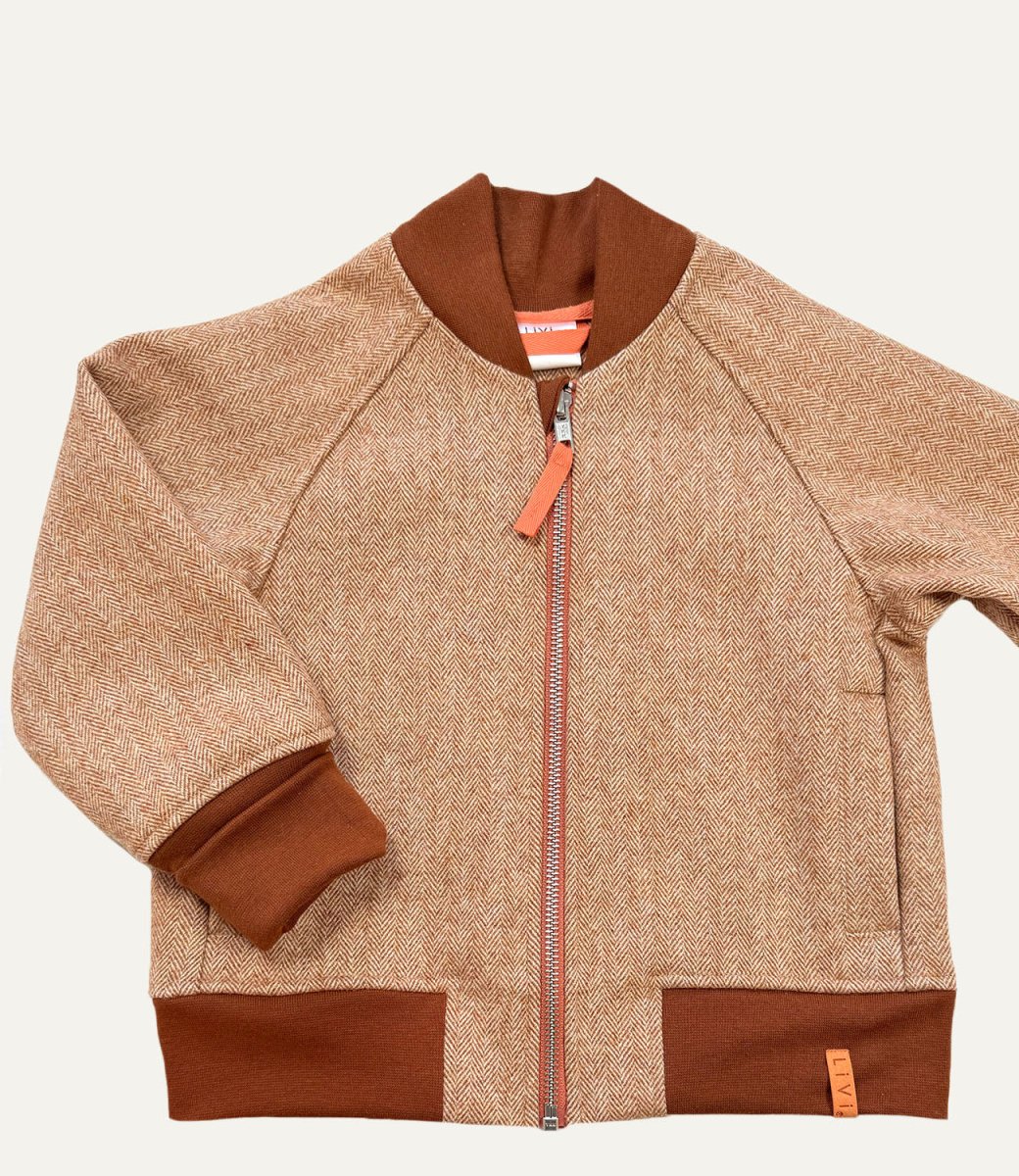 BOMBERJACKE AUS WOLLE TERRACOTTA