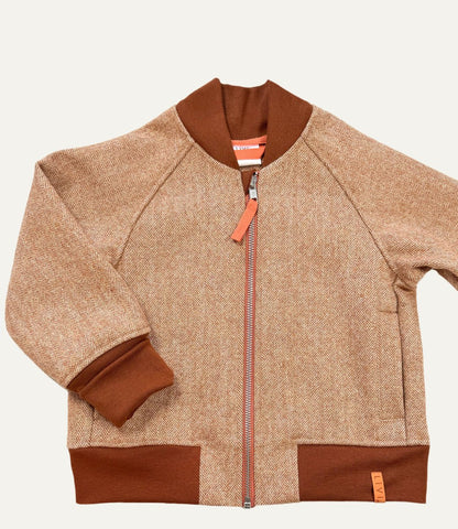 BOMBERJACKE AUS WOLLE TERRACOTTA