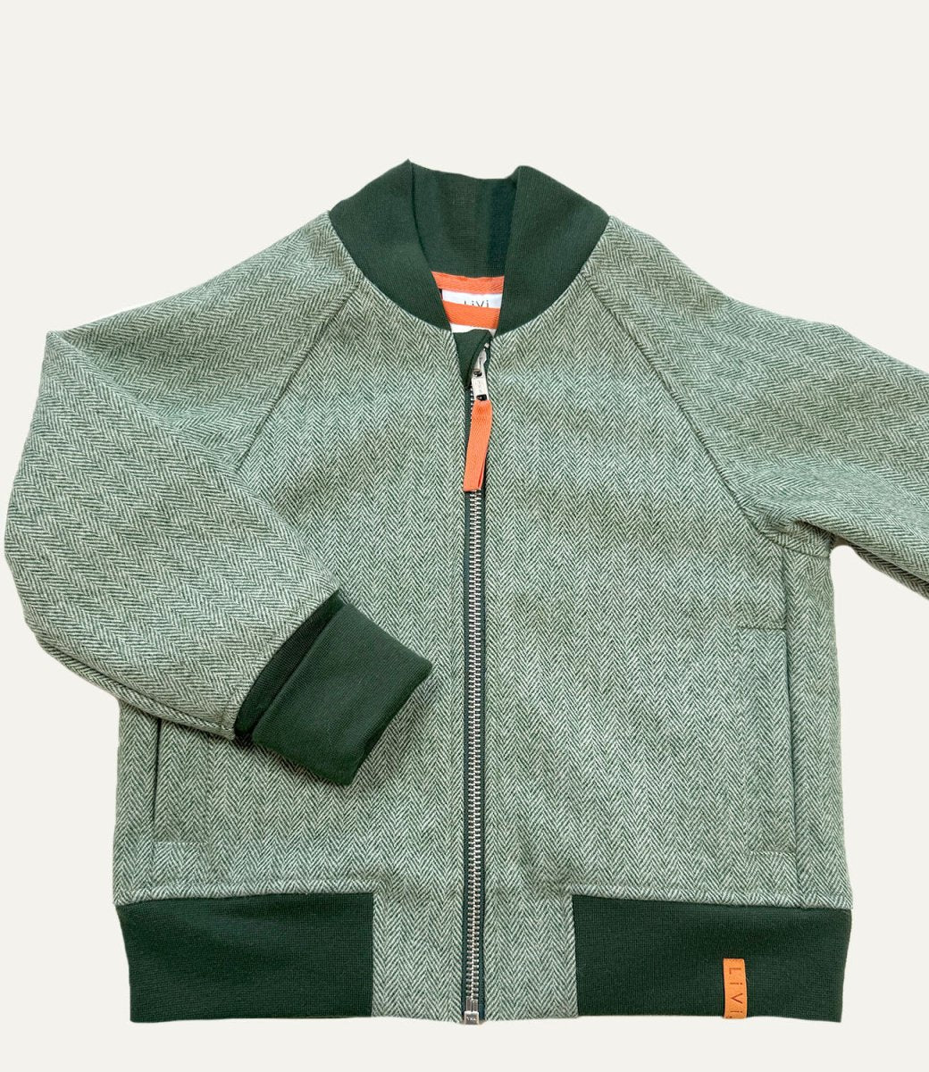 BOMBERJACKE AUS WOLLE MOSS