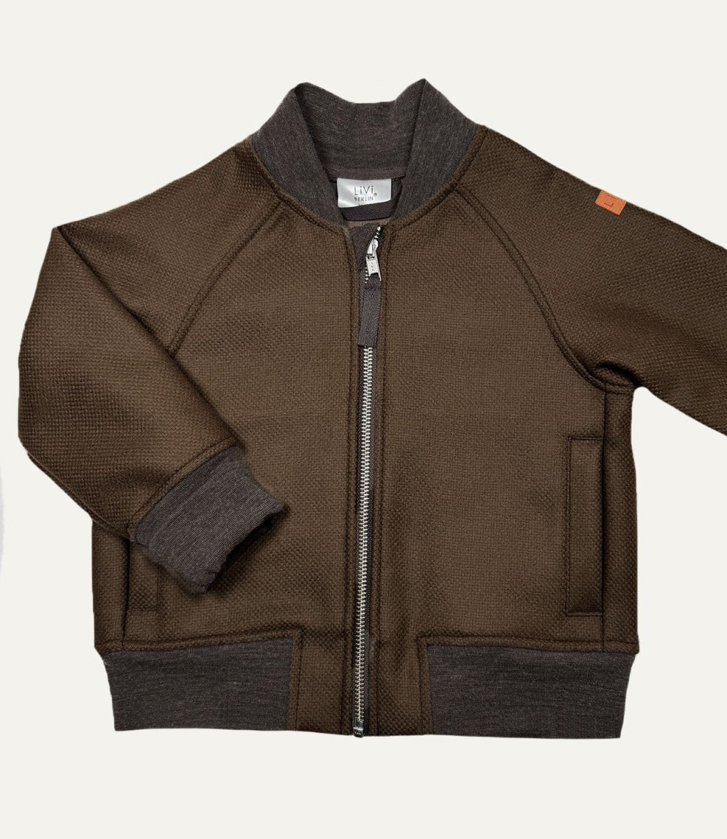 BOMBERJACKE AUS WOLLE Braun