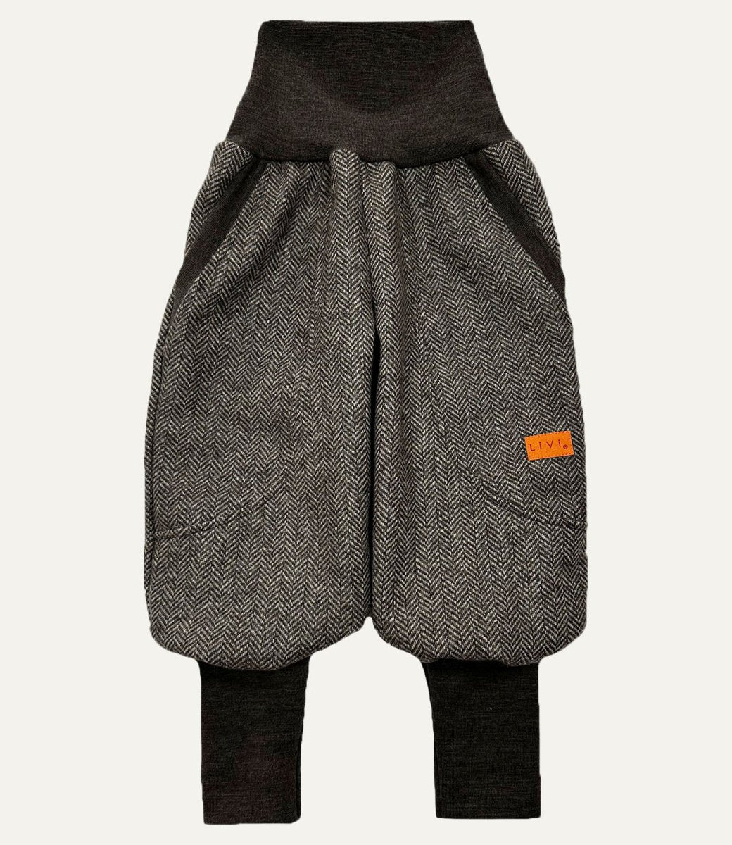 JOGGER WOLLE FISCHGRÄT Braun