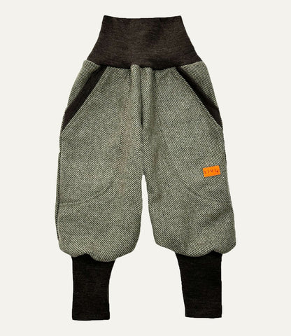 JOGGER WOLLE FISCHGRÄT Grün