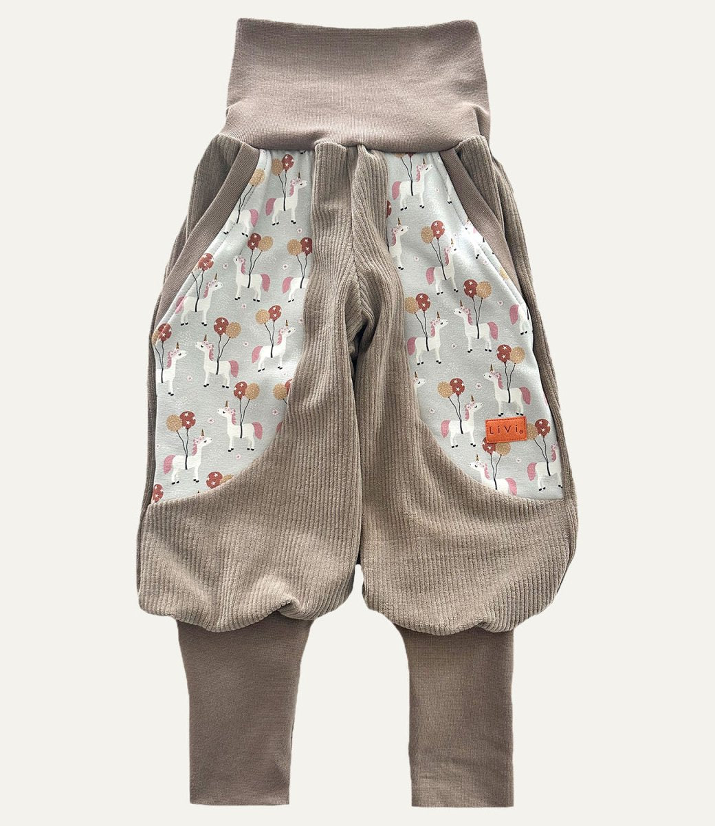 JOGGER NICKYCORD TAUPE EINHORN