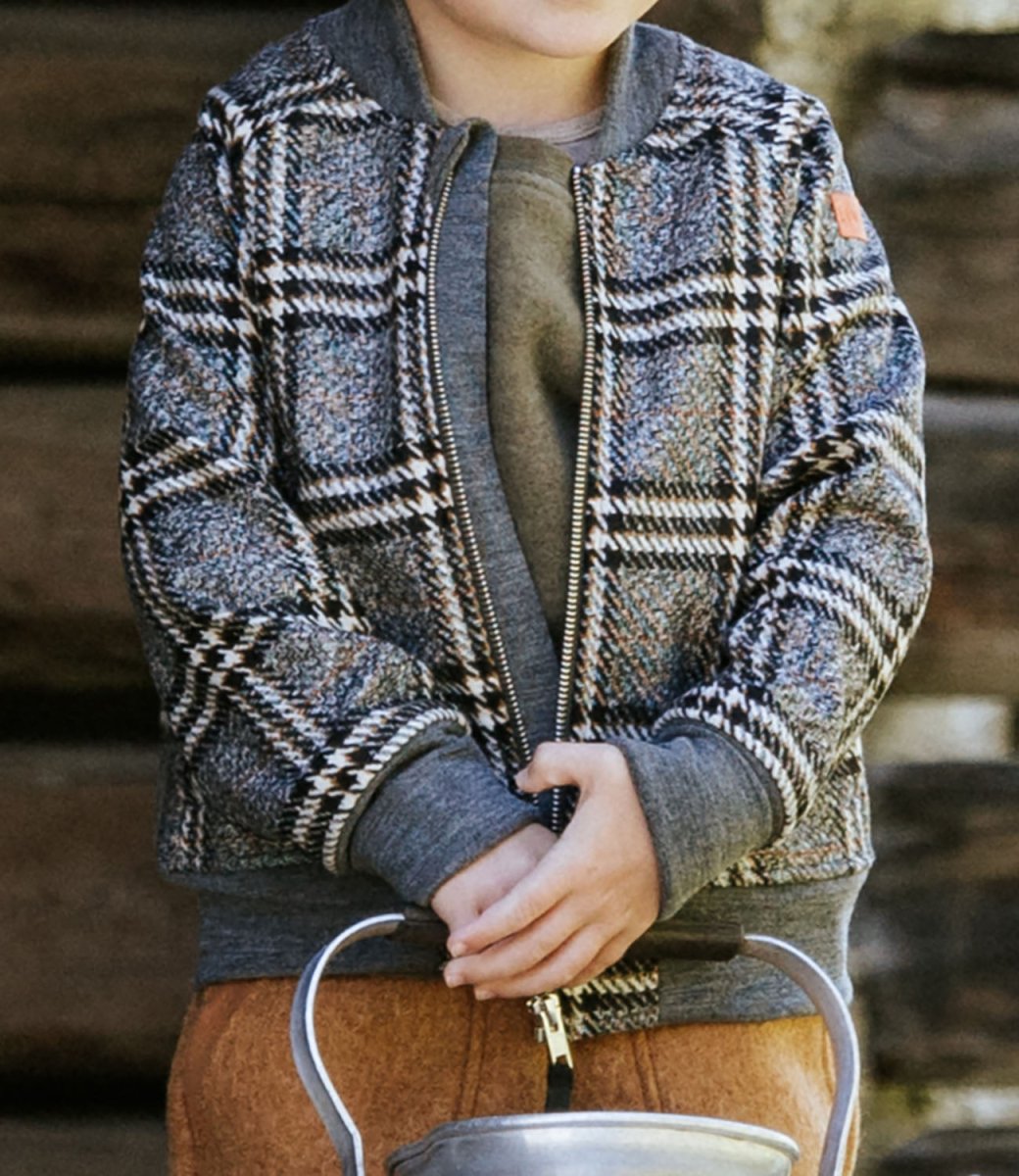 BOMBERJACKE AUS WOLLE KARO