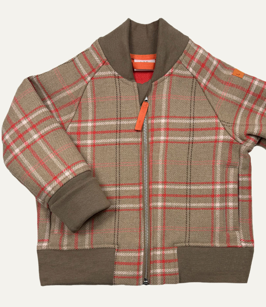 BOMBERJACKE AUS WOLLE KARO STONE