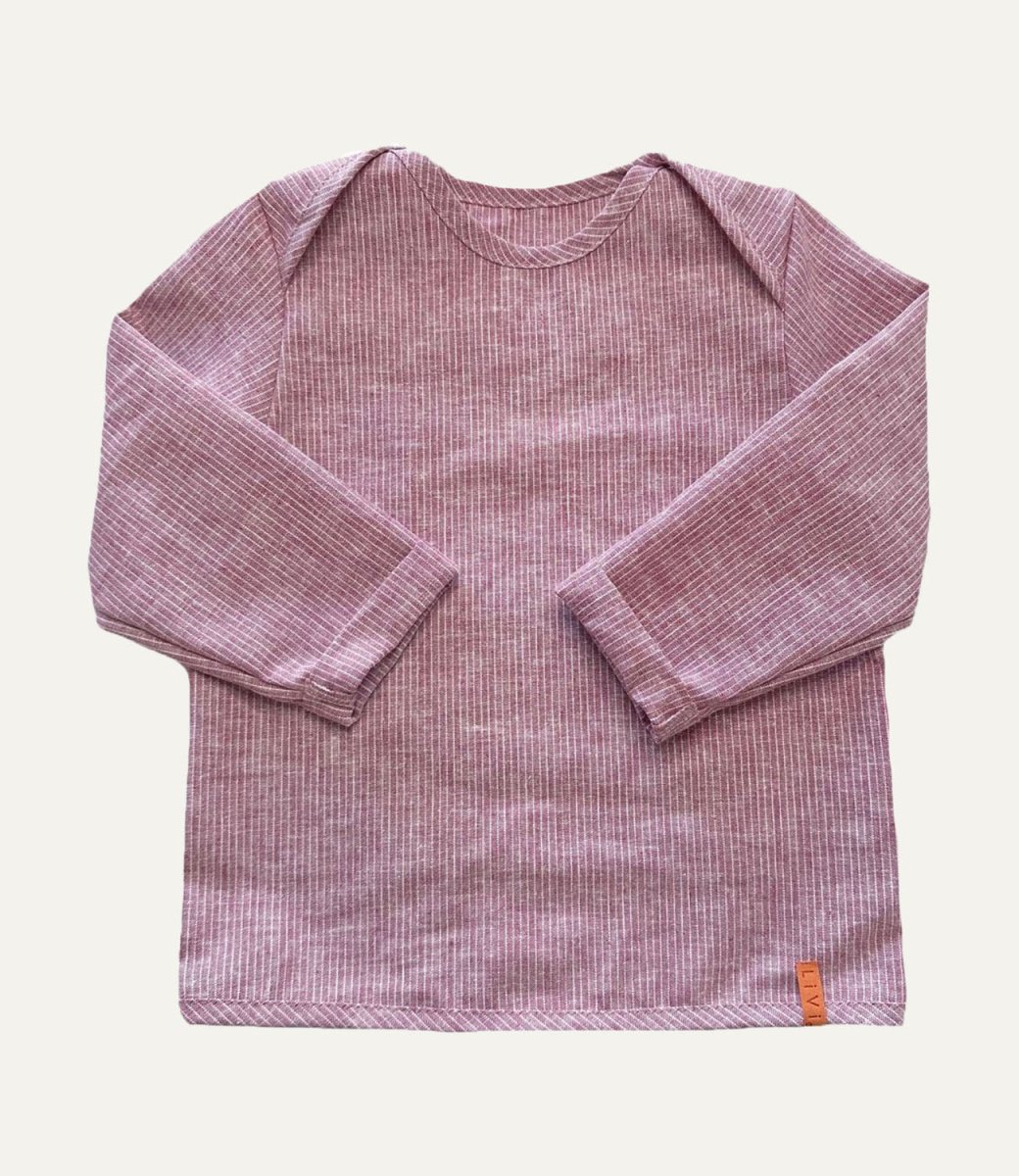 LEINENHEMD WEINROT FINESTRIPES
