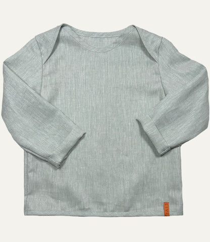 LEINENHEMD MINT FISCHGRÄT