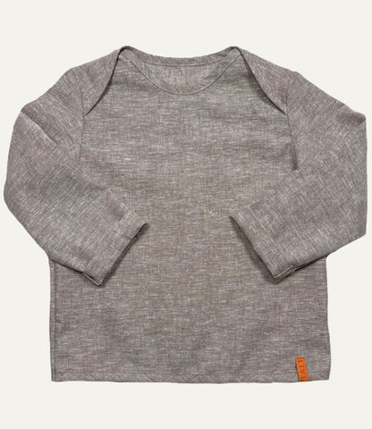 LEINENHEMD BRAUN UNI