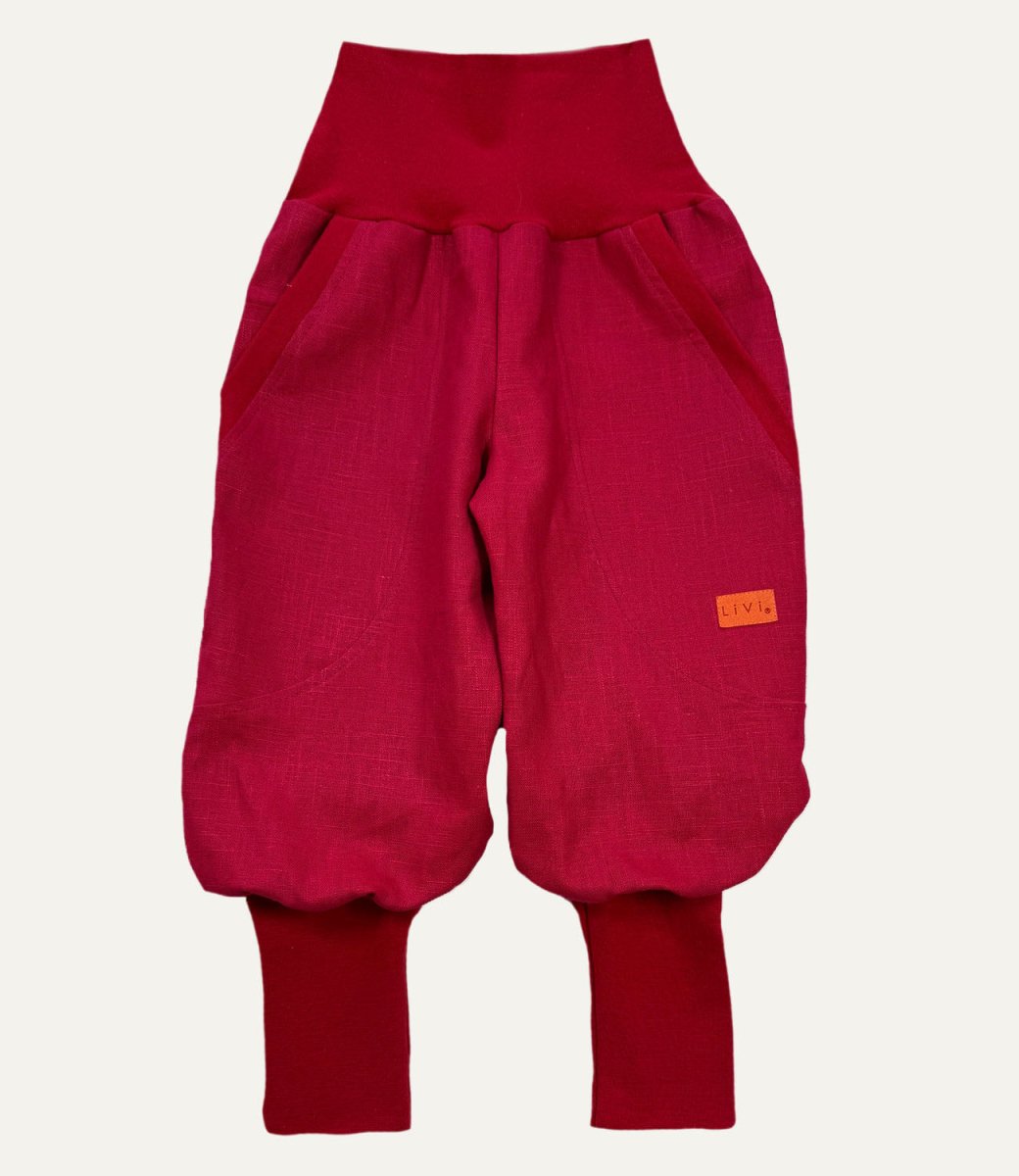 JOGGER AUS LEINEN LAVA light