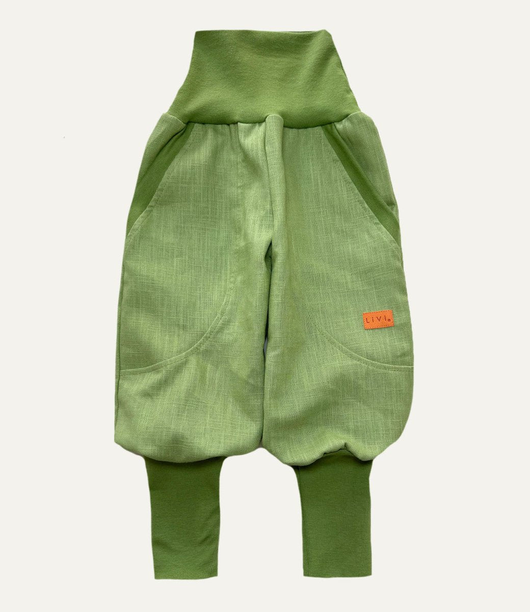JOGGER AUS LEINEN SPRINGGREEN