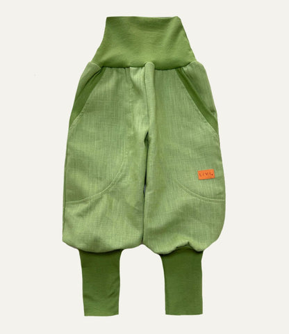 JOGGER AUS LEINEN SPRINGGREEN
