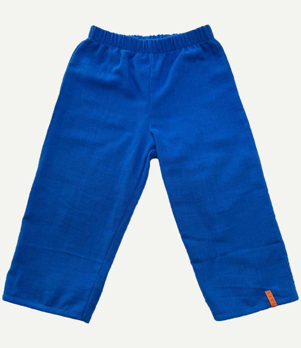 MUSSELINE HOSE LANG BLUE