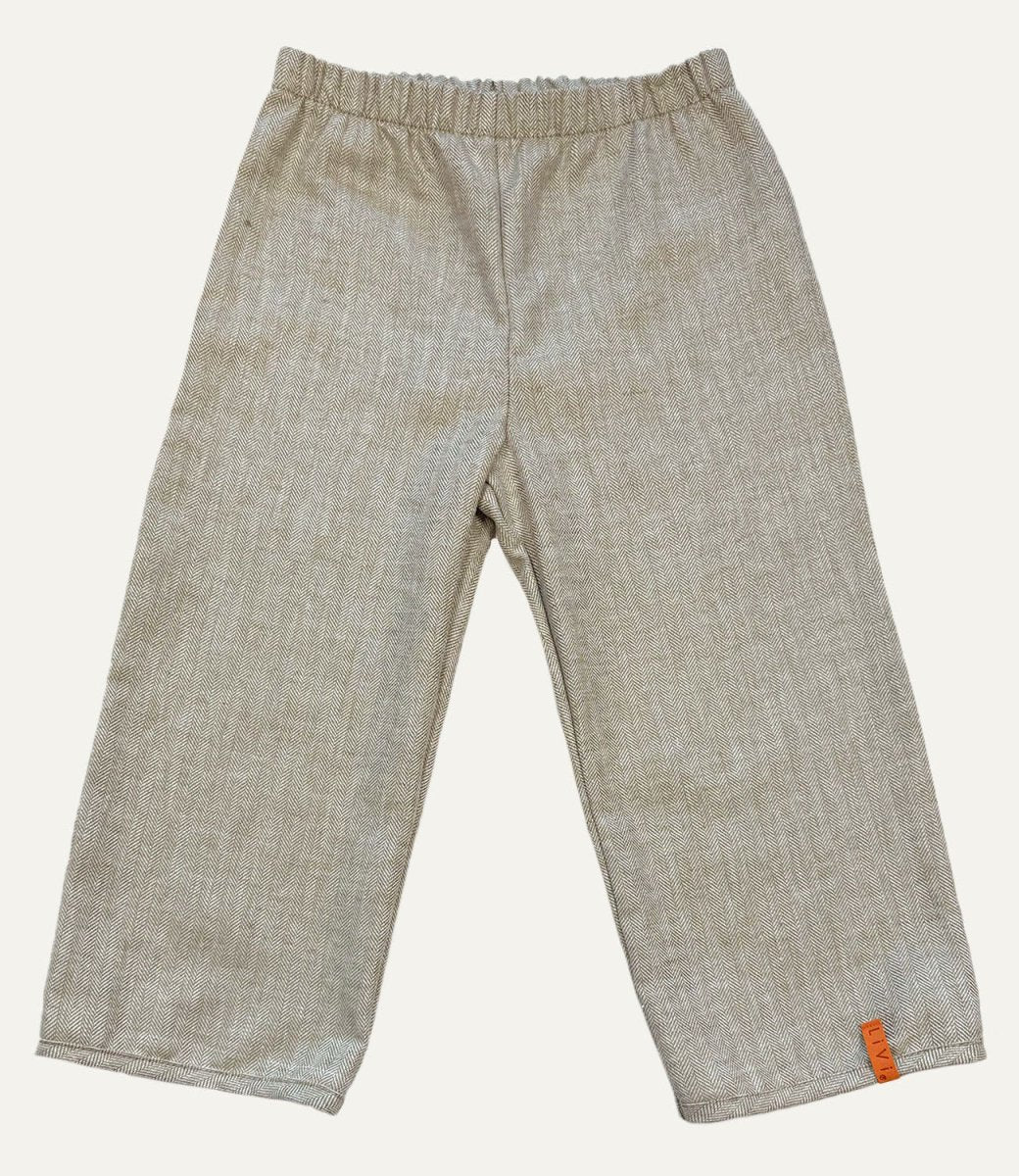 LEINENHOSE LANG BEIGE