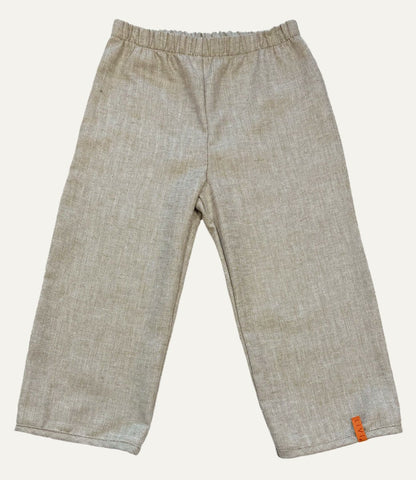 LEINENHOSE LANG BEIGE