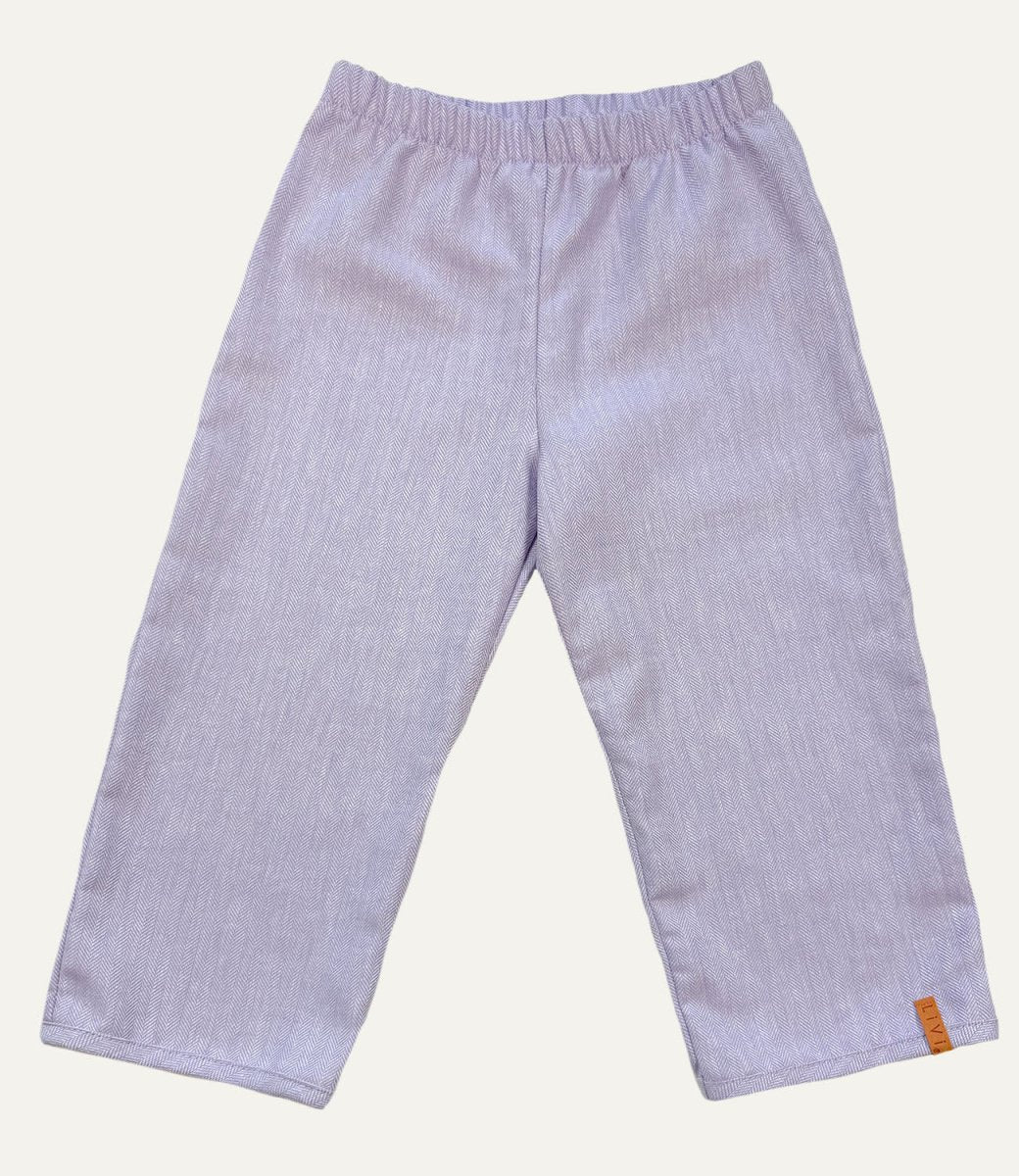LEINENHOSE LANG FLIEDER