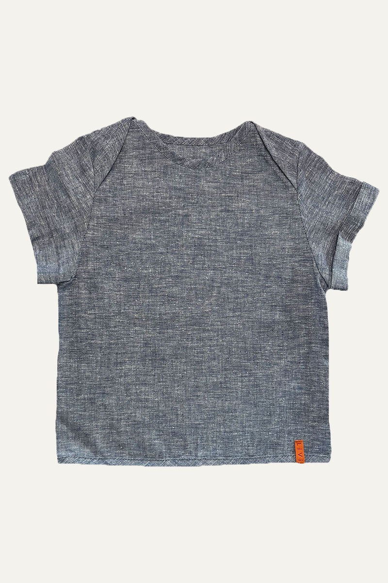 LEINEN SHIRT MARINE