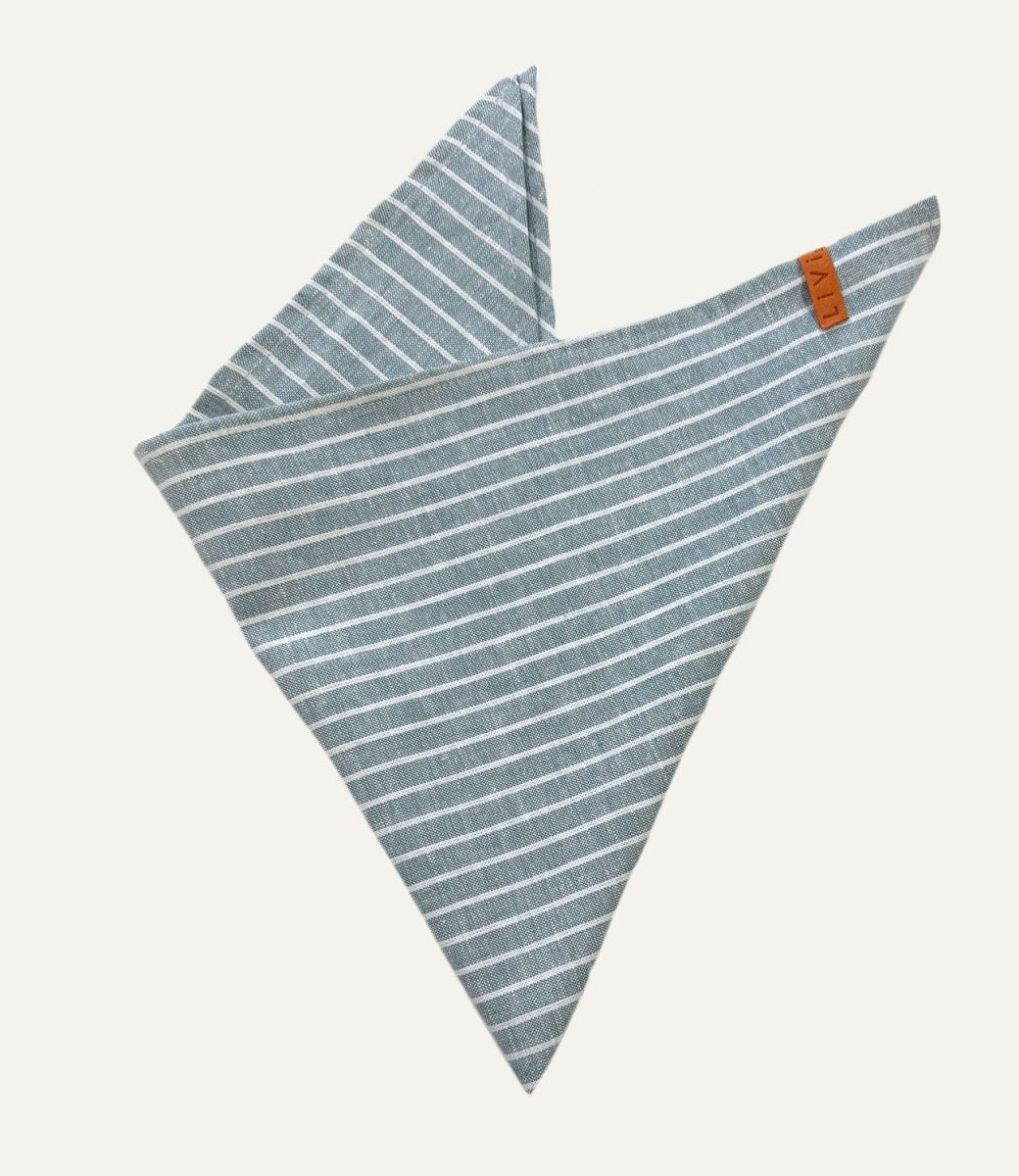 LEINENTUCH GRAUBLAU STRIPES