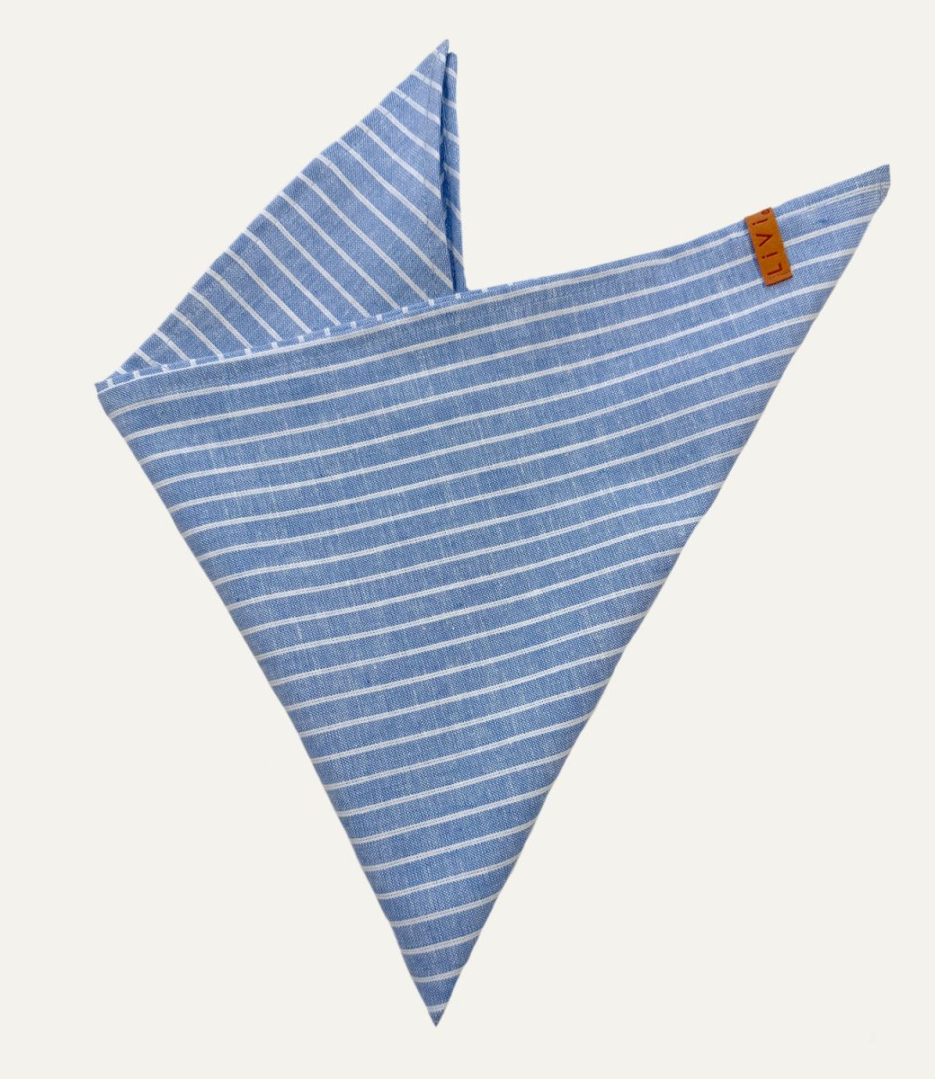 LEINENTUCH HELLBLAU STRIPES
