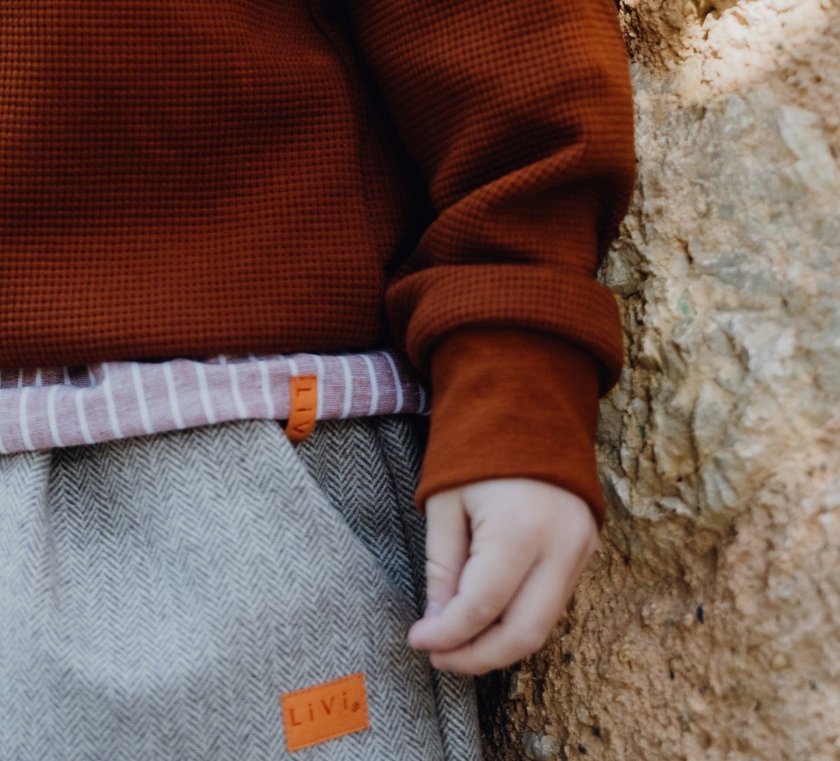 LEINENHEMD TERRACOTTA STRIPES