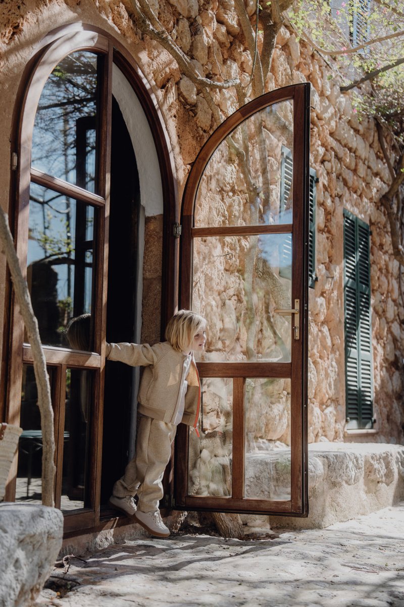 WOLLHOSE Fischgrät SAND