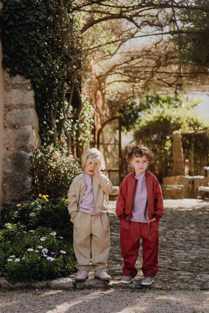 WOLLHOSE Fischgrät SAND