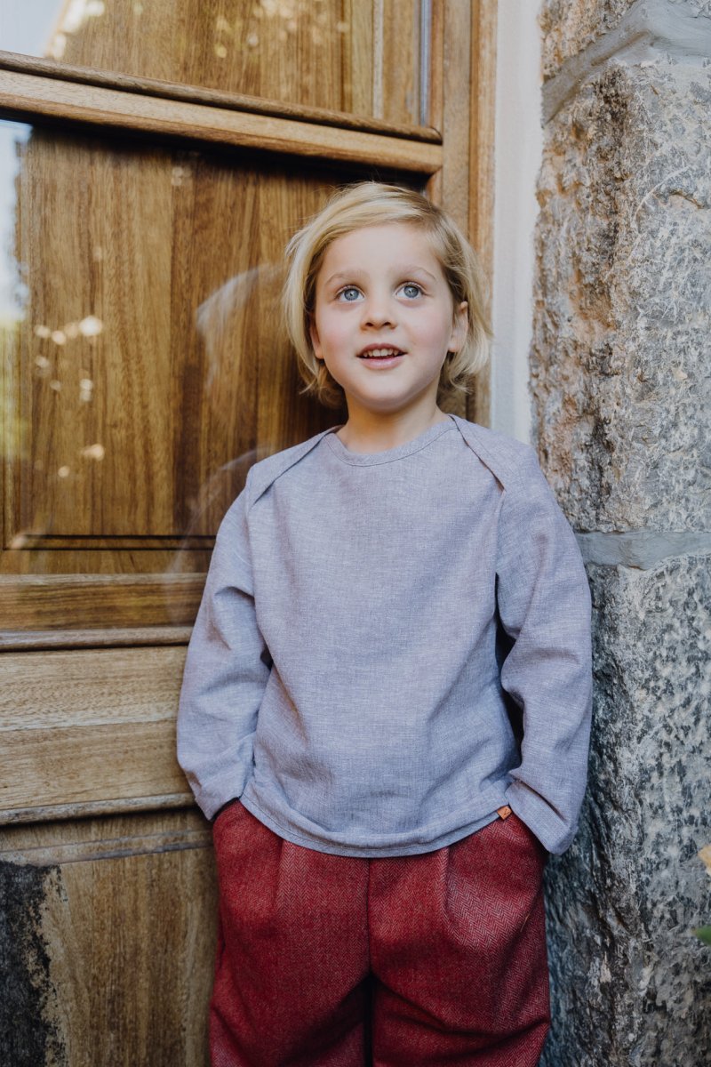 LEINENHEMD BRAUN UNI