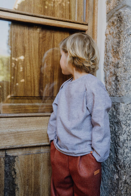 LEINENHEMD BRAUN UNI