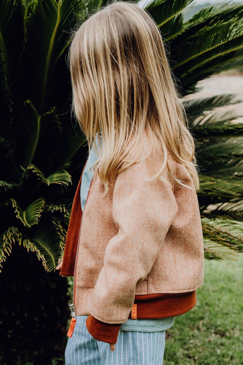 BOMBERJACKE AUS WOLLE TERRACOTTA