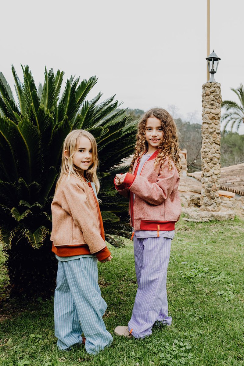 BOMBERJACKE AUS WOLLE TERRACOTTA