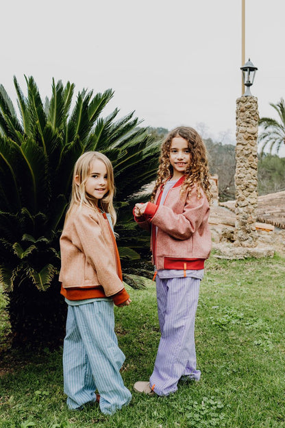 BOMBERJACKE AUS WOLLE TERRACOTTA