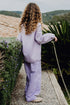 LEINENHOSE LANG FLIEDER STRIPES