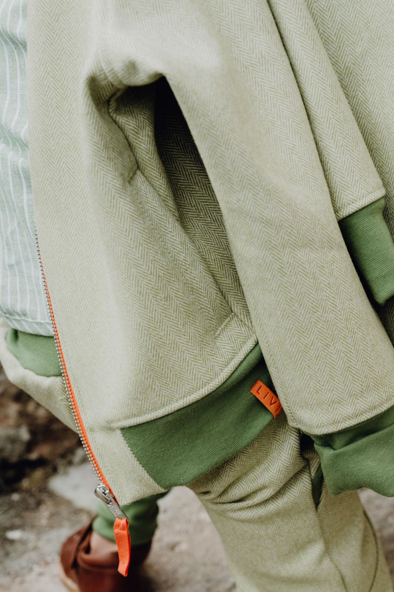 BOMBERJACKE AUS WOLLE SPRINGGREEN