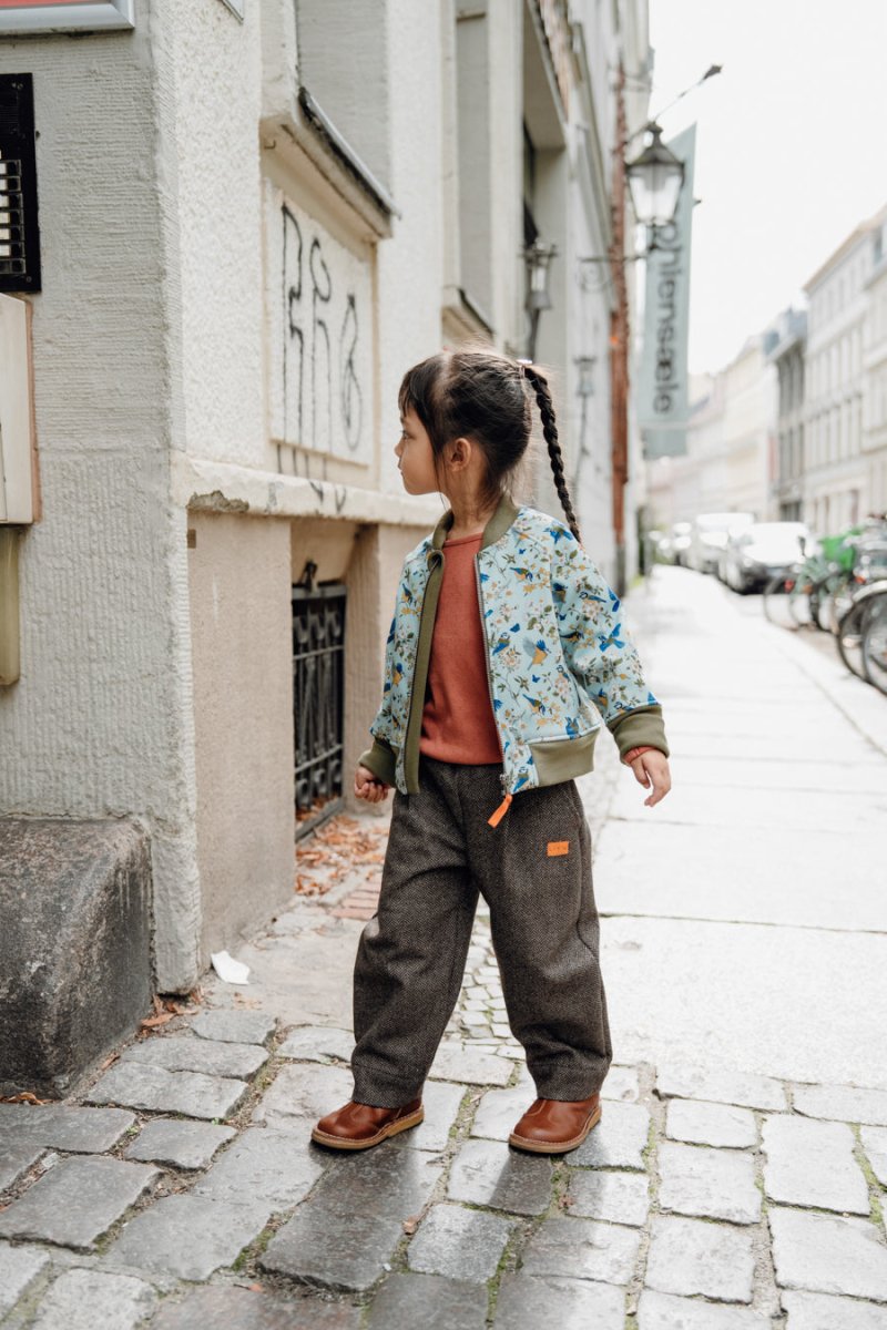 BOMBERJACKE AUS SOFTSHELL BIRD MINT GREEN