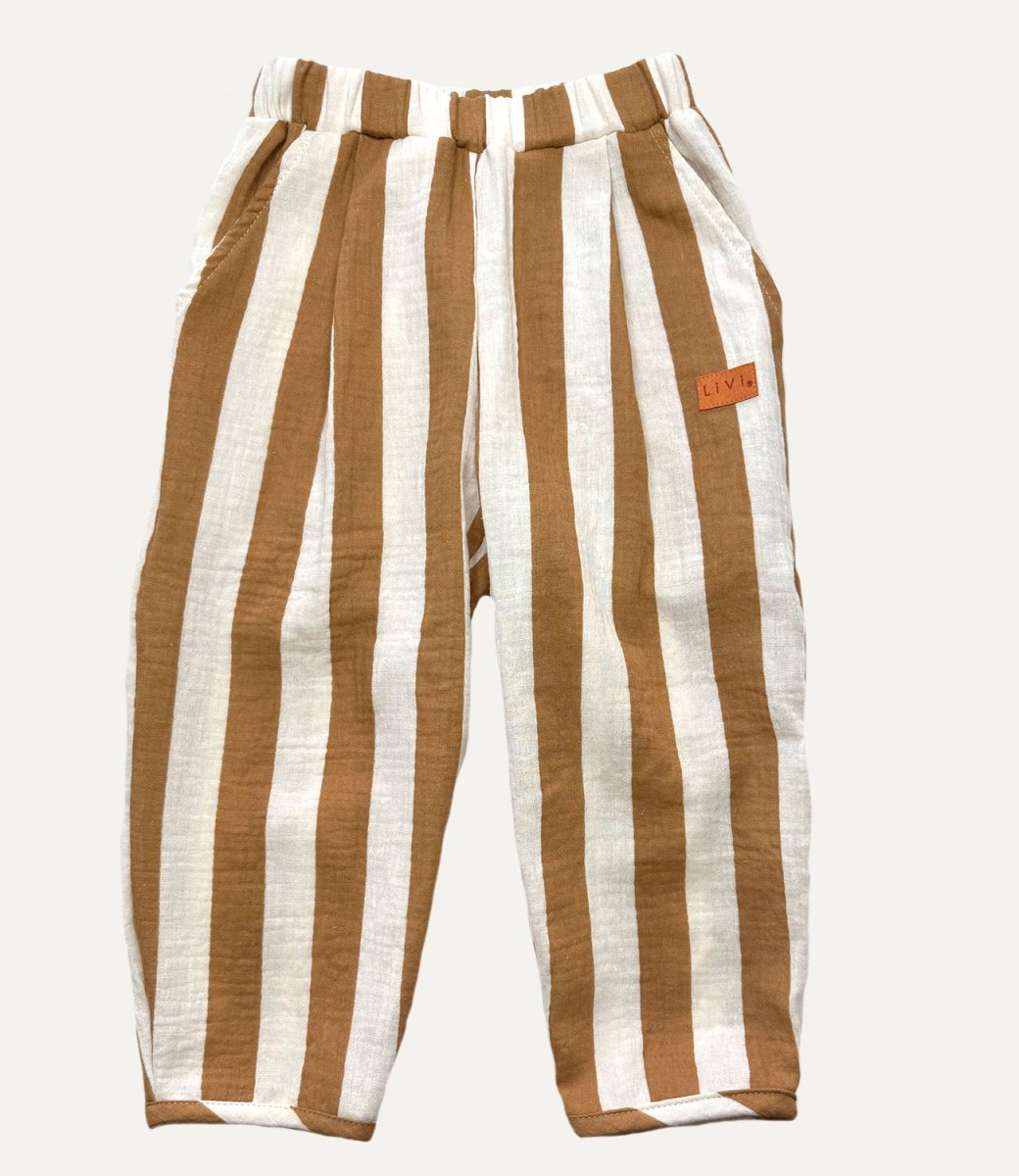 MUSSELIN STRIPES ZIEGEL