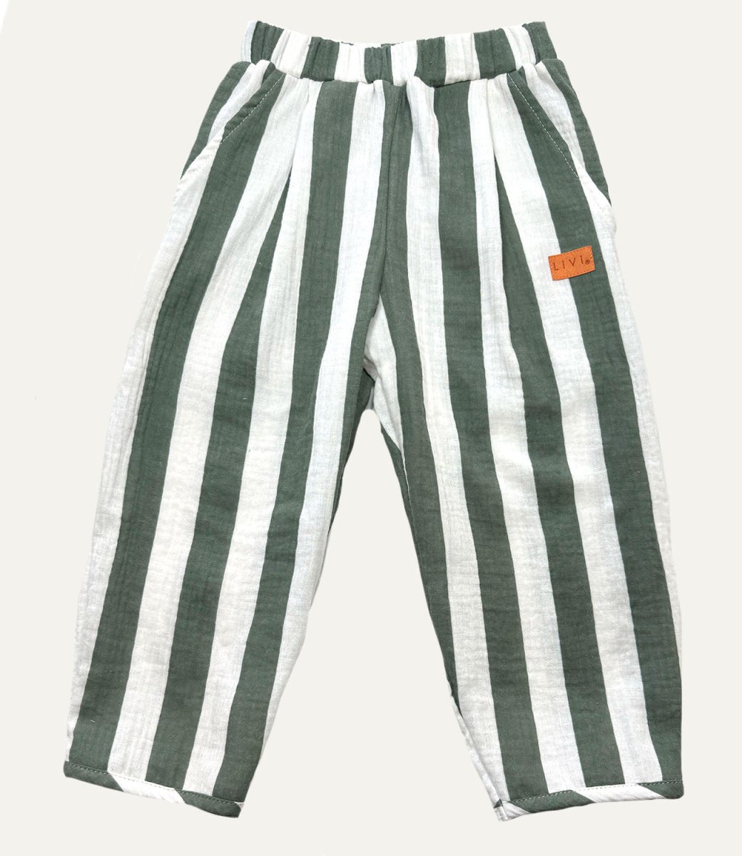 MUSSELIN STRIPES GREEN