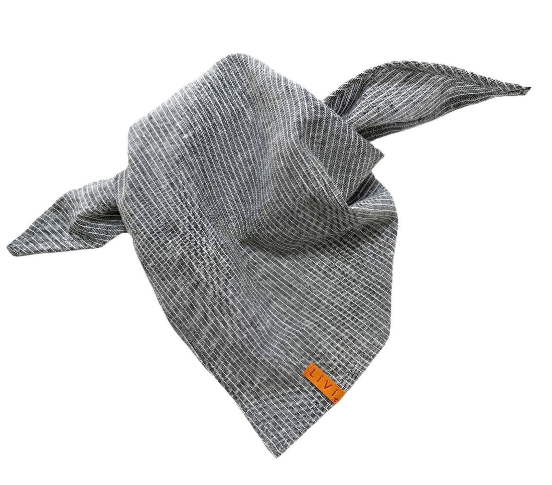 LEINENTUCH GRAU FINESTRIPES